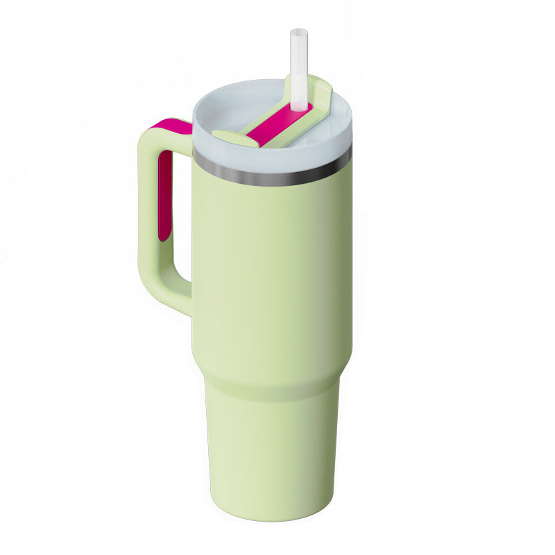 40oz Tumbler with Handle & Straw