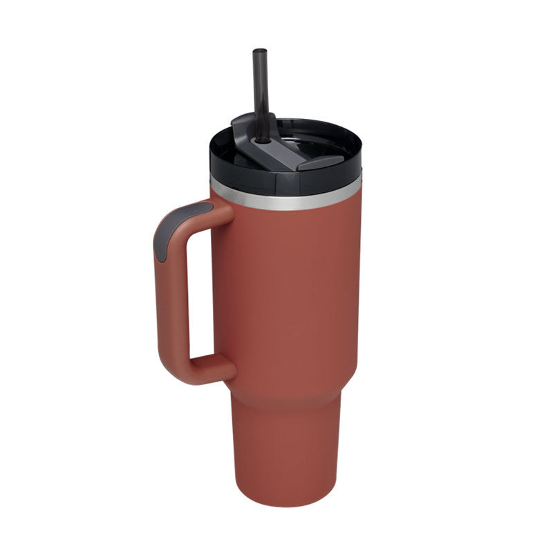 40oz Tumbler with Handle & Straw