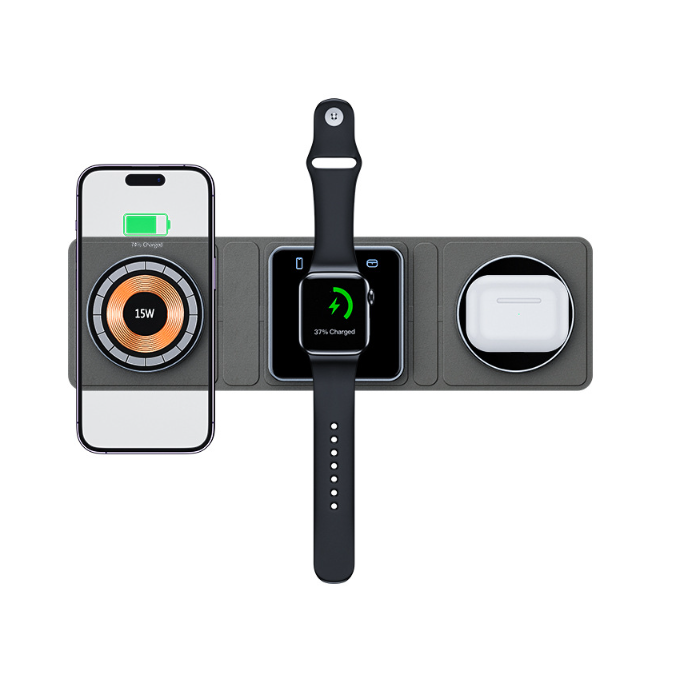 3-in-1 Foldable Magnetic Charging Station