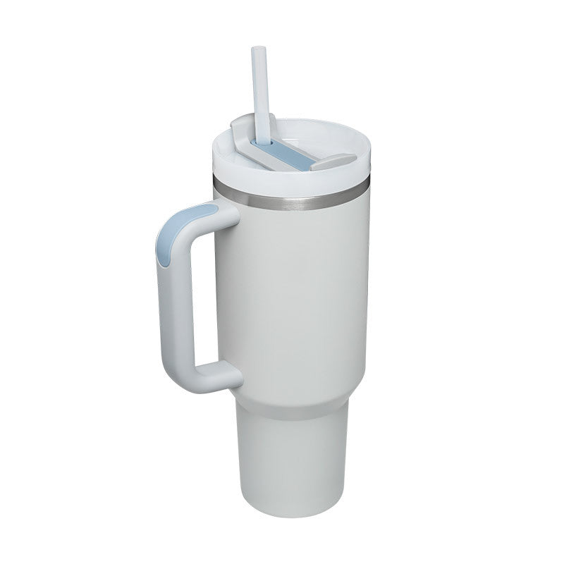 40oz Tumbler with Handle & Straw