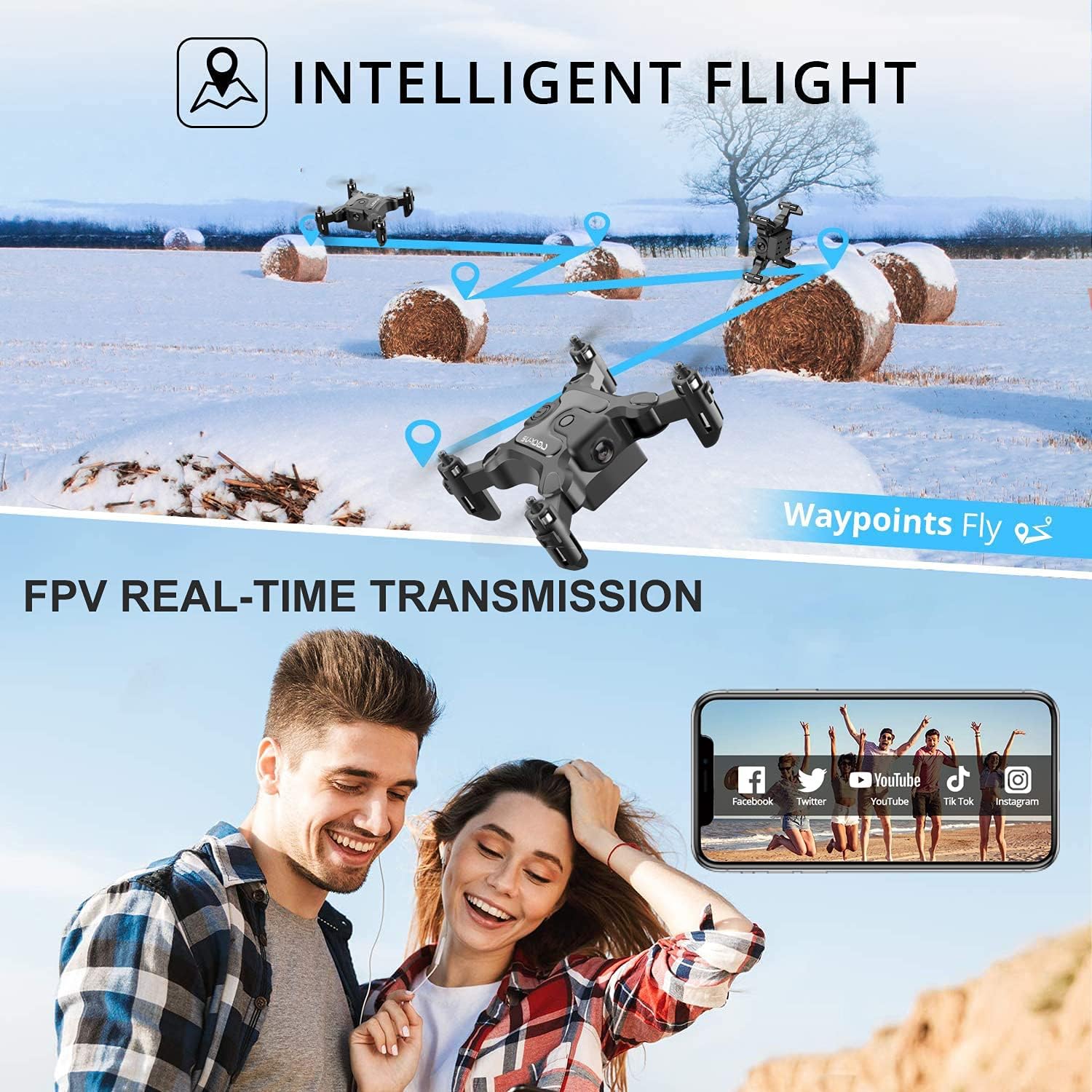SkyShot Mini Selfie Drone (HD Camera)