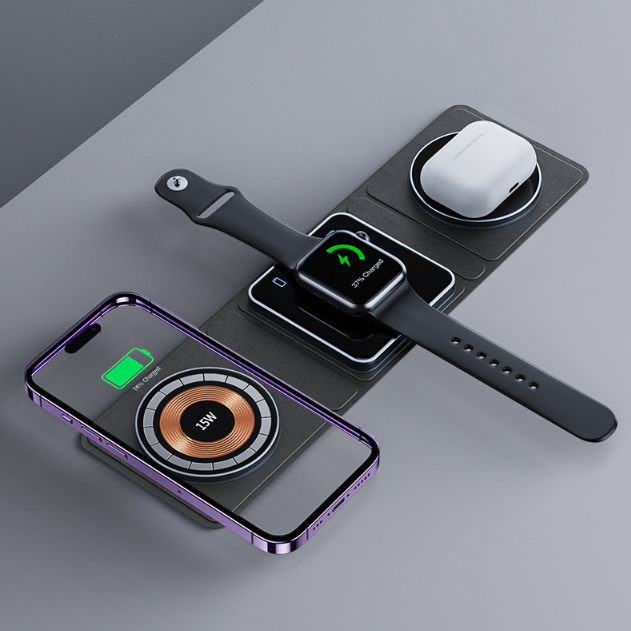 3-in-1 Foldable Magnetic Charging Station