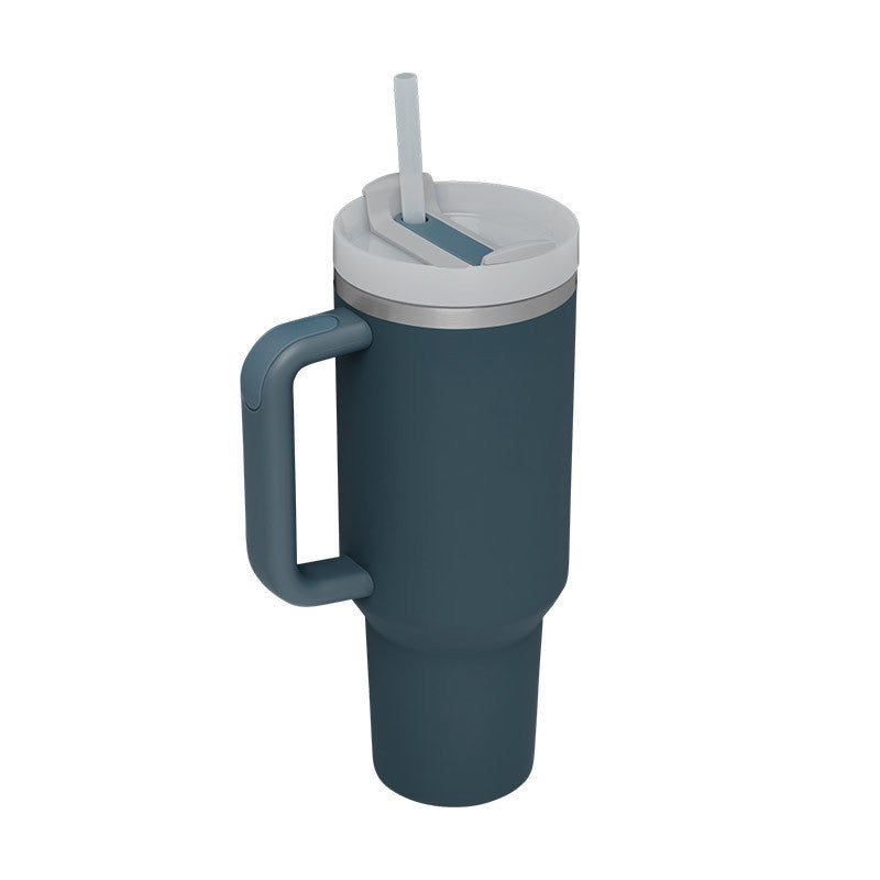 40oz Tumbler with Handle & Straw
