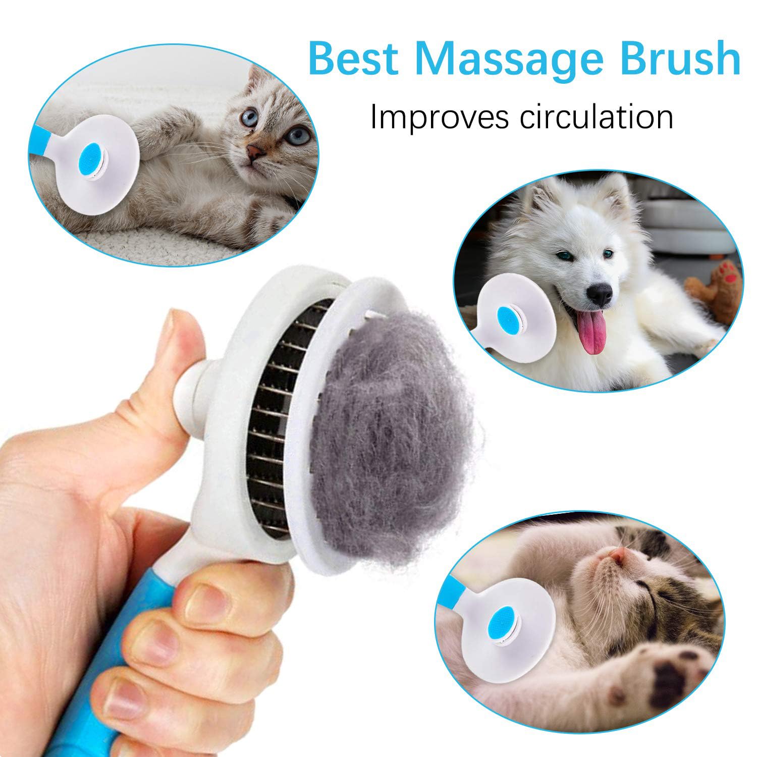 FurEase Self-Cleaning Pet Brush
