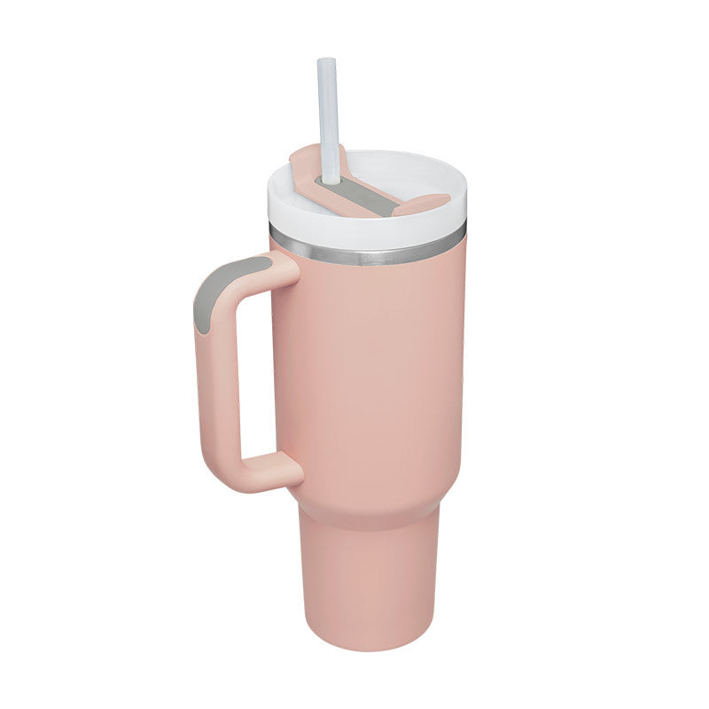 40oz Tumbler with Handle & Straw